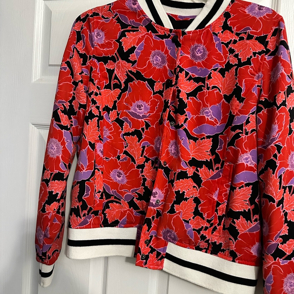 Floral Red and Purple Women's Jacket